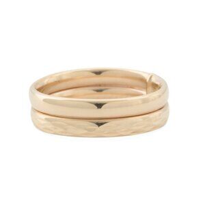 MIA FIORE Gold Made In Italy 14kt Gold Polished And Patterned Band Rings